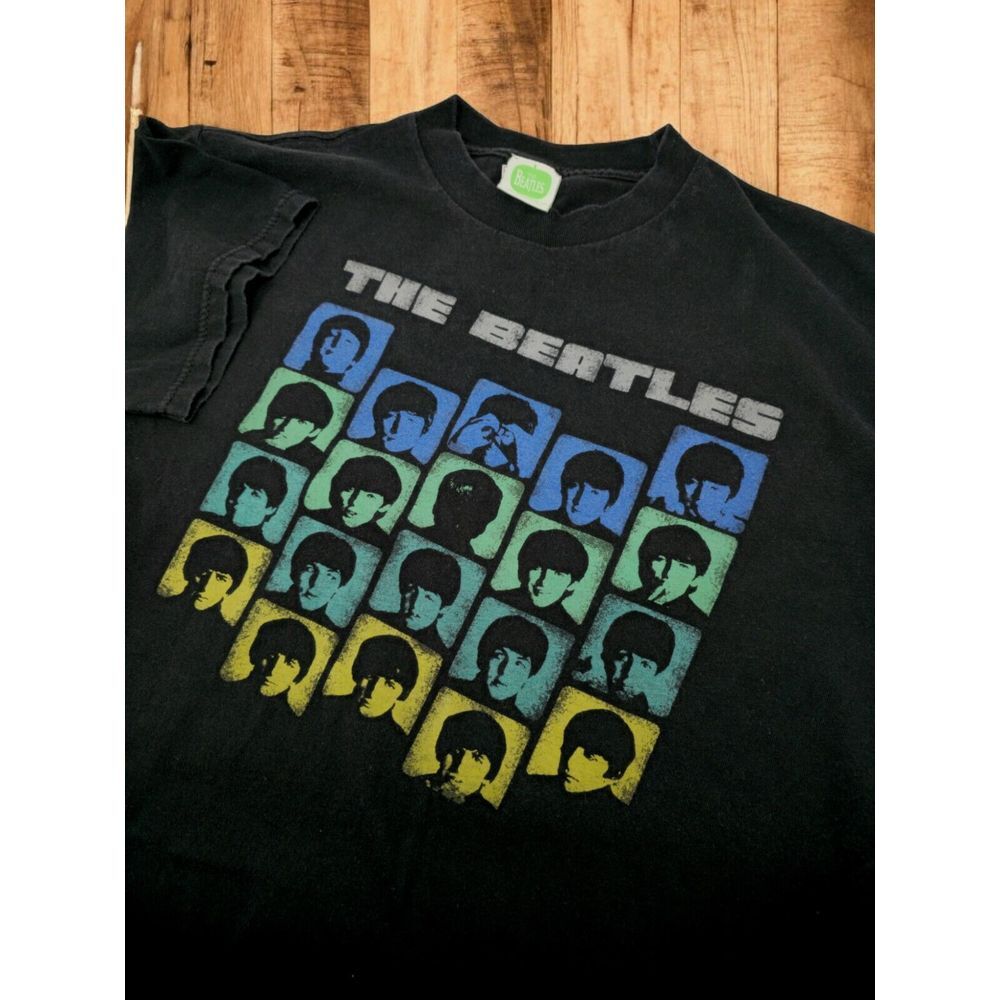 Beatles Shirt Size Medium Black Authentic 2005 Headshots T Music Rock Band